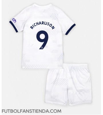 Tottenham Hotspur Richarlison Andrade #9 Primera Equipación Niños 2023-24 Manga Corta (+ Pantalones cortos)